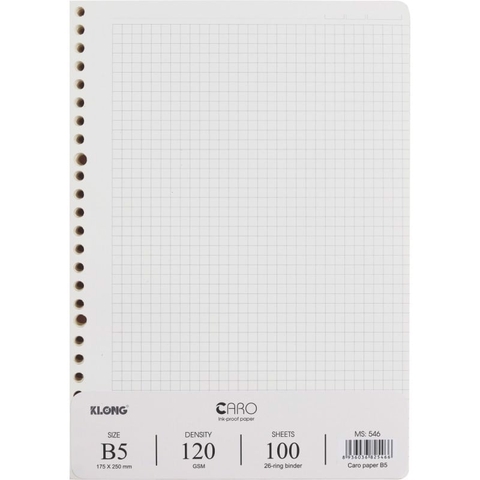 Ruột Sổ Còng B5 K.Long 100 Tờ TP546 Kẻ Caro