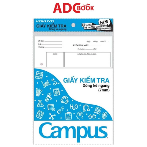 Giấy Kiểm Tra Cấp 2 Tờ Đôi Không Chấm 2640 100t/Tập