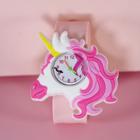 Đồng Hồ Đeo Tay Cho Bé Dây Silicone Tự Cuốn Animal Unicorn Dễ Thương