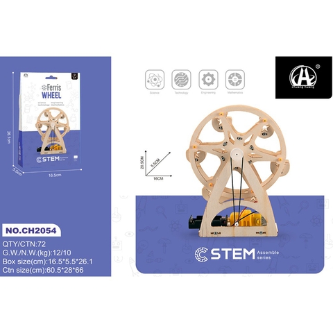 Đồ Chơi STEM Bằng Gỗ - Lắp Ráp Mô Hình Đu Quay