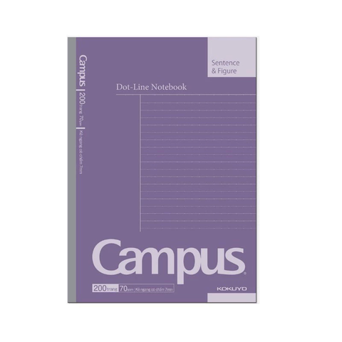 Vở Kẻ Ngang A4 Campus 00537 Có Chấm Basic 200Tr