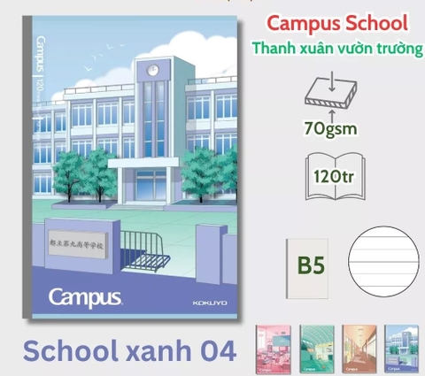 Vở Kẻ Ngang Campus School NB-B5L120SCH-04 0995 120TR