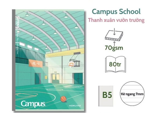 Vở Kẻ Ngang Campus School NB-B5L80SCH-02 0971 80TR
