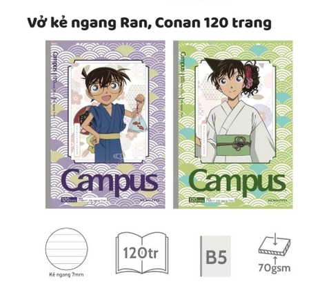 Vở Kẻ Ngang Campus 00919 CONAN 120Tr