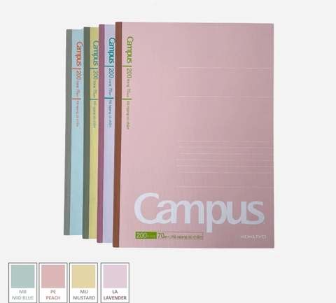 Vở Kẻ Ngang Campus Có Chấm Kusumi B5 8765 80Tr
