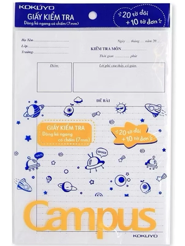 Giấy Kiểm Tra Cấp 2 Có Chấm 6105