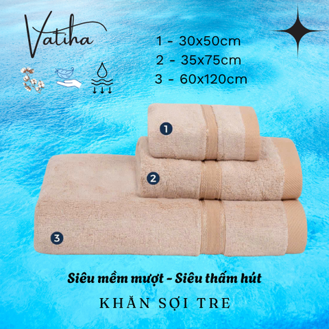 Khăn Bamboo - Nâu Nhạt