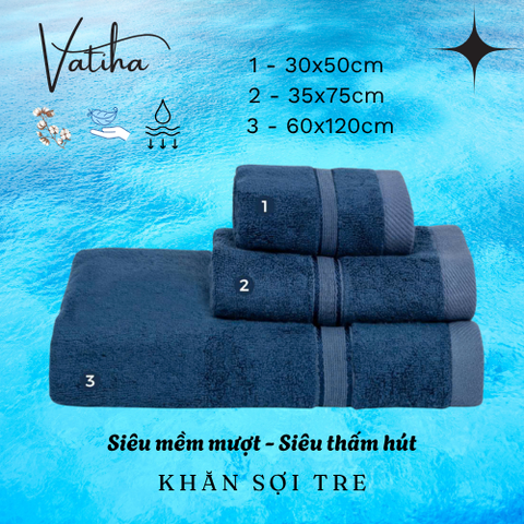 Khăn Bamboo - Xanh Đá