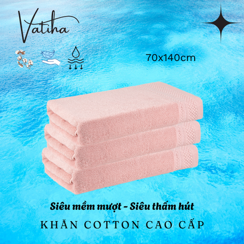 Khăn Cotton Cao Cấp - Hồng