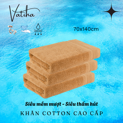 Khăn Cotton Cao Cấp - Nâu