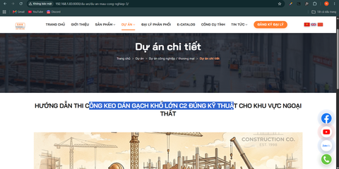 Keo dán gạch ngoài trời C2 - Bao 25kg