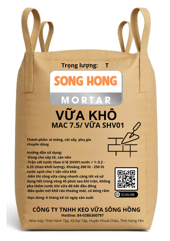 Vữa khô SHV01 - Bao 1.5 Tấn