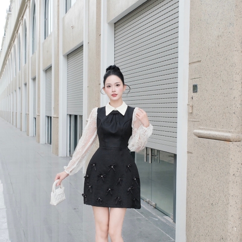 Đầm thiết kế đi tiệc ép mùng cổ đức