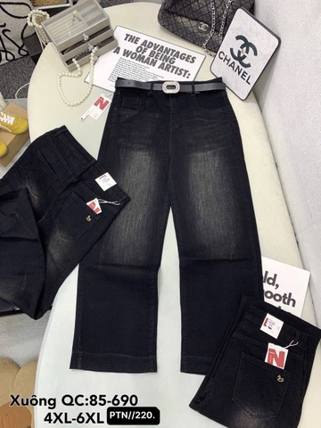 JC3 jean xuông siêu đại đen mờ giữa  85690
