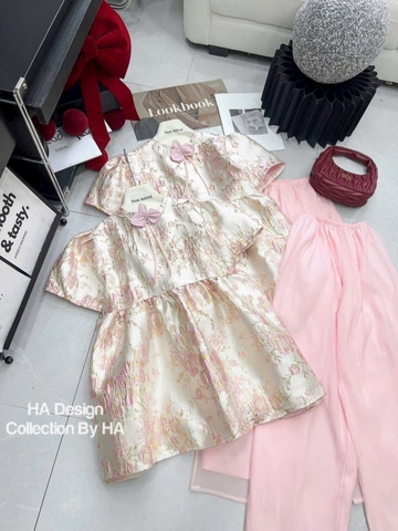 Set hồng Tết gấm thêu