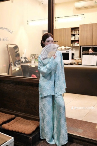 Lam tằm xanh khuy bọc