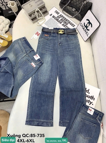 JC10 jean siêu đại tag đỏ ngựa trước màu nhạt 85735
