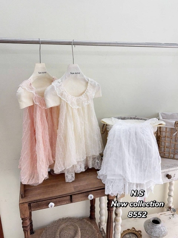 Áo kiểu voan babydoll phối bèo