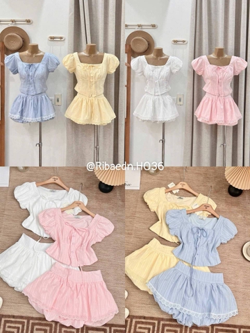 Set bèo tiểu thư nơ ngực