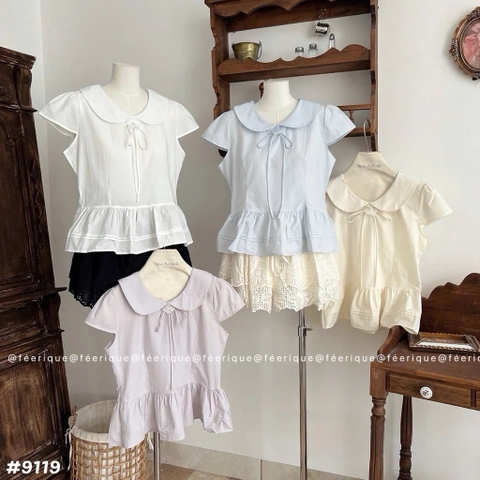 Áo kiểu cổ sen hoa trước ngực