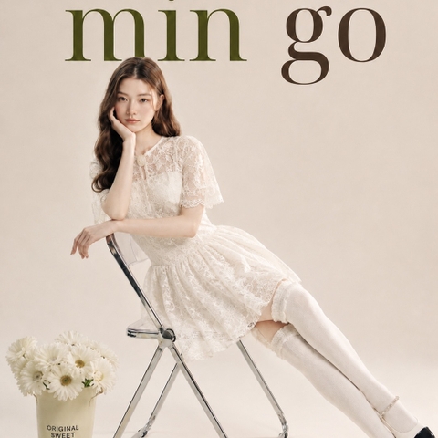 Đầm thiết kế 2 dây ren kèm áo choàng dáng ngắn