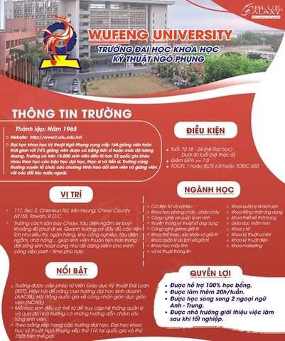 Wufeng University - Trường Đại học Khoa học Kỹ thuật Ngô Phụng