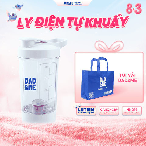 Ly Điện Tự Khuấy Sữa Cho Bé Dad and Me – Dễ Dùng, Tiện Lợi