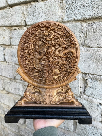 Tranh Long Phụng Sum Vầy Bách Xanh