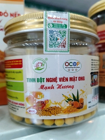 Tinh bột nghệ viên mật ong 200G