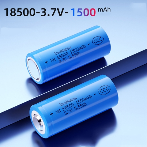 Pin sạc 18500 Doublepow Lithium 3.7V 1500mAh