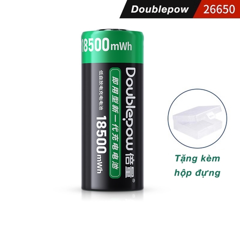 Pin sạc 26650 Doublepow Lithium 3.7V