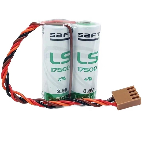 Pin SAFT LS17500, Pin nuôi nguồn 3.6V 3.6Ah nối giắc 2LS17500 Nachi robot MD500