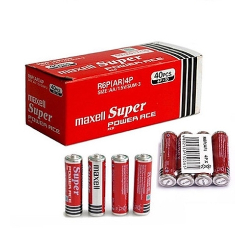 Hộp 40 Viên Pin AA Maxell R6P(AR) 4P Super Power ACE