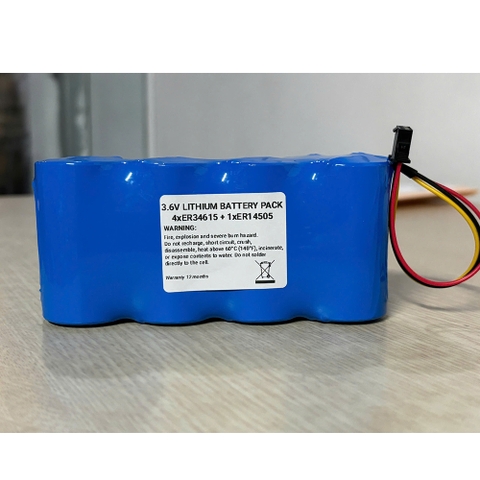 Sunmoon 4xER34615+1xER14505, Pin nuôi nguồn 3.6V