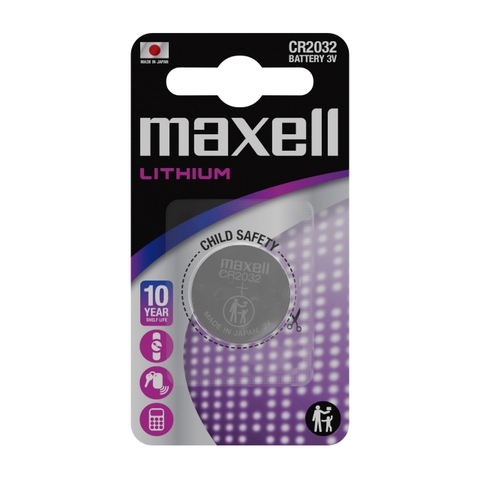 Vỉ 1 viên Pin Maxell CR2032 3V cao cấp Made In JAPAN