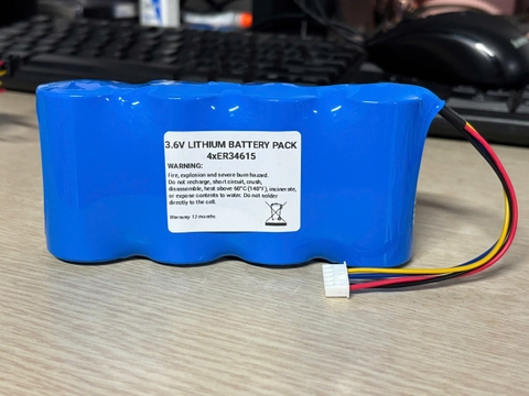 Sunmoon 4xER34615, Pin nuôi nguồn 3.6V (Bộ 4 viên)