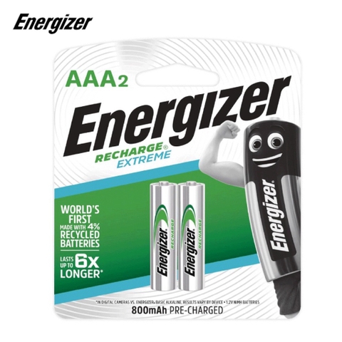 Pin sạc AAA Ni-MH ENERGIZER 800mAh AAA2 (VỈ 2 VIÊN)