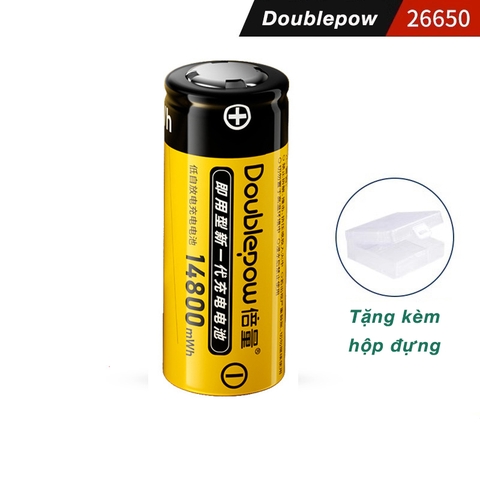 Pin sạc 26650 Doublepow Lithium 3.7V