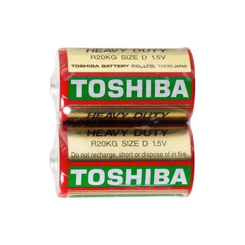Vỉ 2 Viên Pin Đại Toshiba Heavy Duty R20KG 1.5V (Size D)