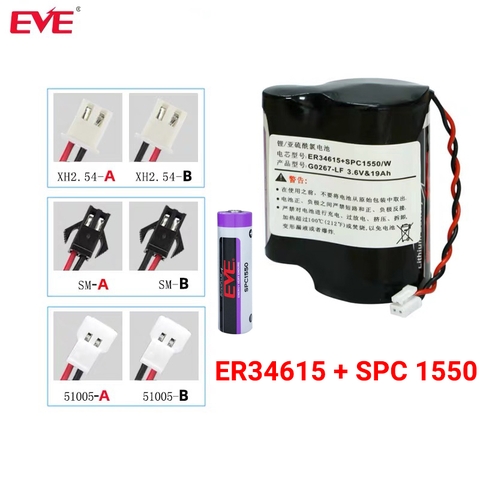 EVE ER34615 + SPC1550/W, Pin nuôi nguồn 3.6V 19Ah