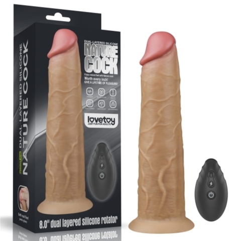 Dương vật giả hít tường Lovetoy Nature Cock 8 Inch remote
