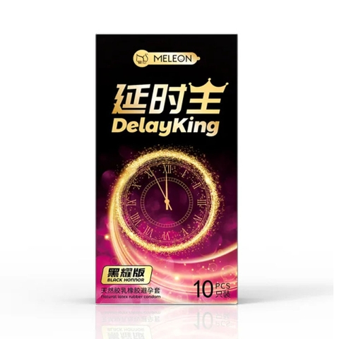 Bao cao su Meleon Delay King Black Honor kéo dài thời gian hộp 10 cái