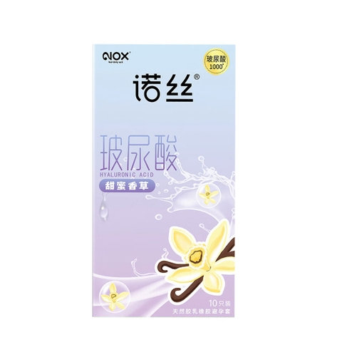 Bao cao su Nox HA Vanilla siêu mỏng nhiều gel hộp 10 cái