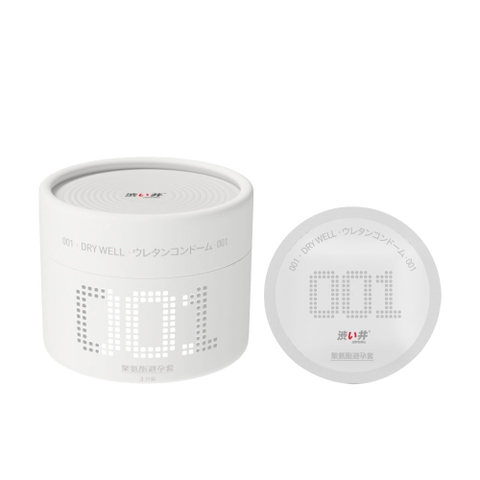 Bao cao su DryWell Super Thin PU 001 siêu mỏng hộp 3 cái