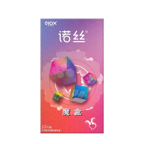 Bao cao su Nox Magic Box mix mỏng gân nhám hộp 12 cái