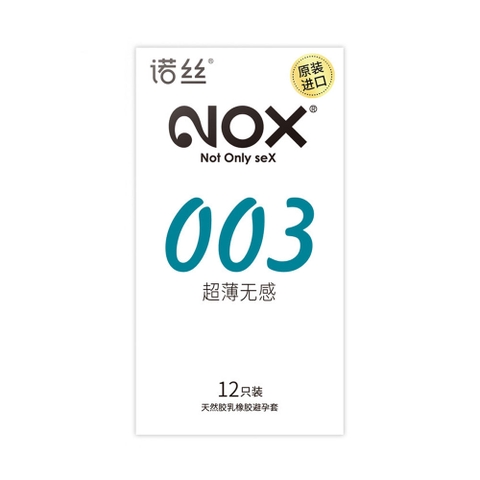 Bao cao su Nox 003 Ultra Thin Insensitive siêu mỏng hộp 6 cái