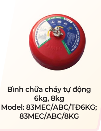 Bình chữa cháy tự động 6kg, 8kg 83MEC