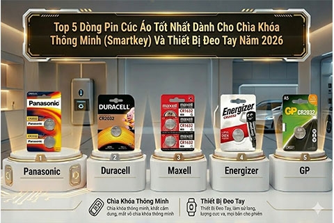 Top 5 Dòng Pin Cúc Áo Tốt Nhất Dành Cho Chìa Khóa Thông Minh (Smartkey) Và Thiết Bị Đeo Tay Năm 2026