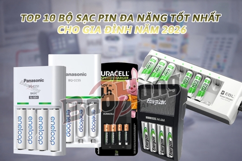 Top 10 bộ sạc pin đa năng tốt nhất cho gia đình năm 2026