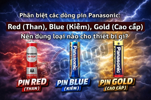 Phân biệt các dòng pin Panasonic: Red (Than), Blue (Kiềm), Gold (Cao cấp) – Nên dùng loại nào cho thiết bị gì?